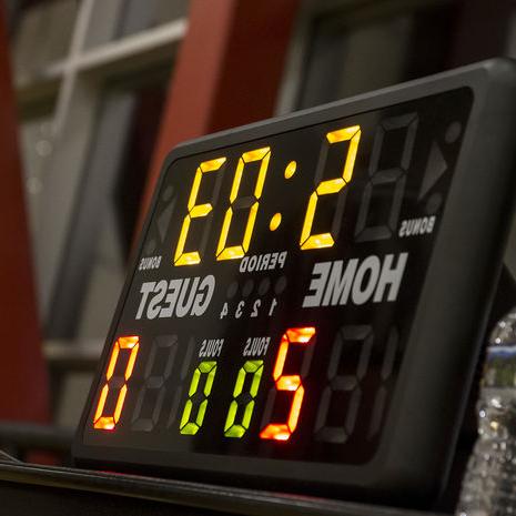 sport clock at scorers table